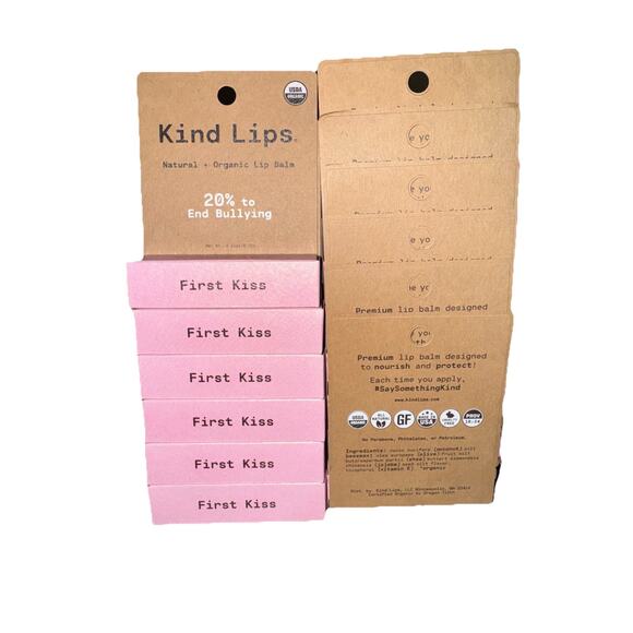 Lot Of 12 Kind Lips Chapstick Lip Balm Natural First Kiss Gluten Free Organic - Picture 5 of 9